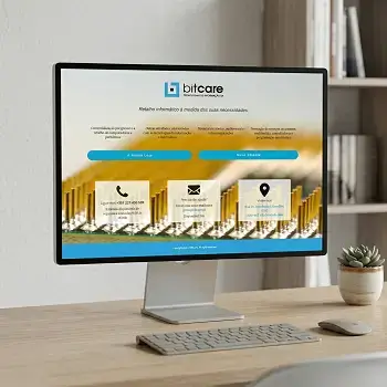 Mockup do projeto BitCare desenvolvido pela WayAcross
